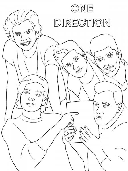 One Direction coloring pages - Free Printable