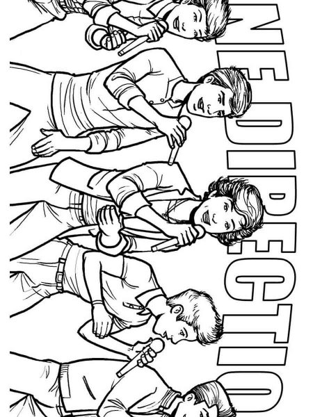One Direction coloring pages