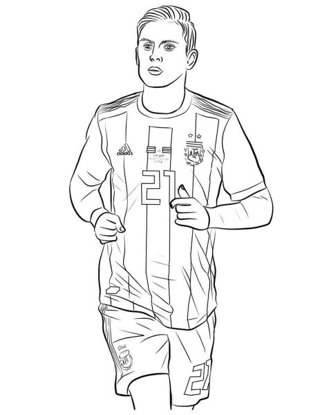 Paulo Dybala coloring pages