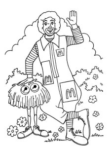 Ronald McDonald coloring page 1 - Free printable