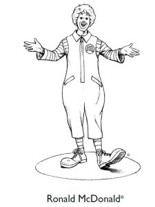 Ronald McDonald coloring page 4 - Free printable