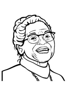 Rosa Parks coloring page 1 - Free printable