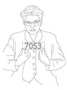 Rosa Parks coloring page 4 - Free printable