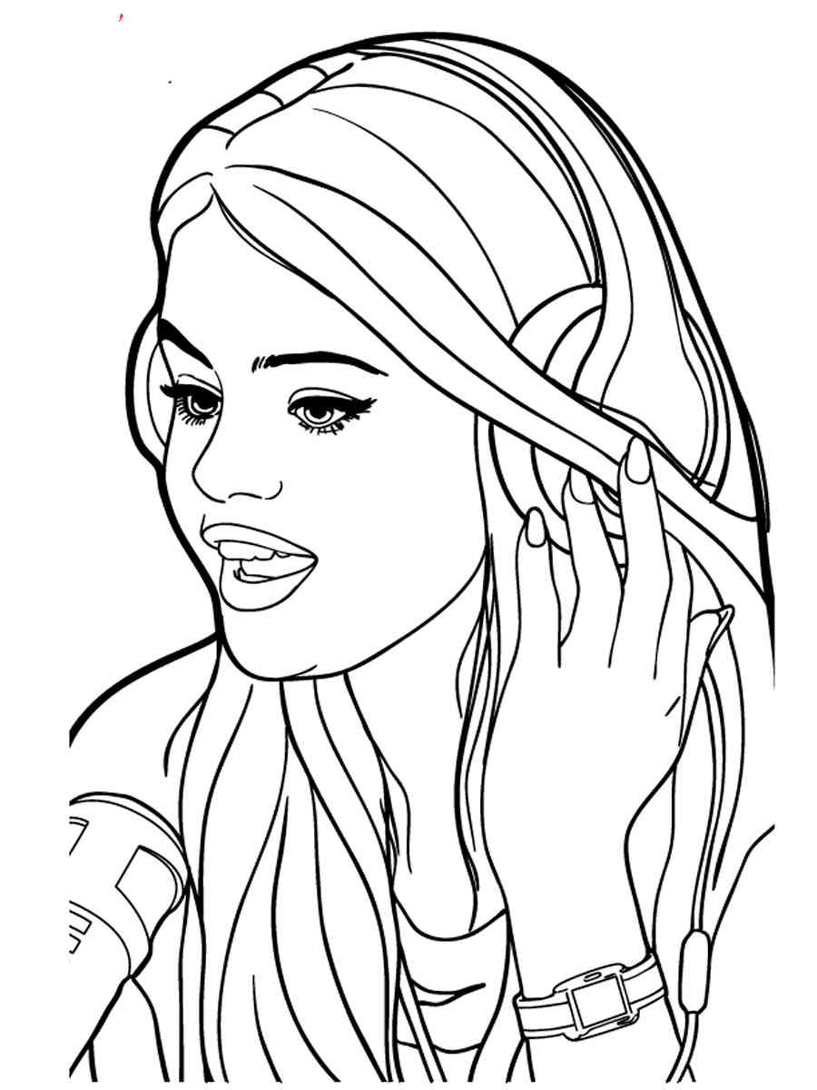 Selena Gomez coloring pages