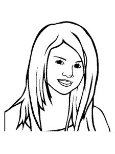 Selena Gomez coloring page 10 - Free printable