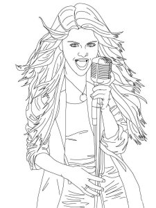 Selena Gomez coloring page 12 - Free printable