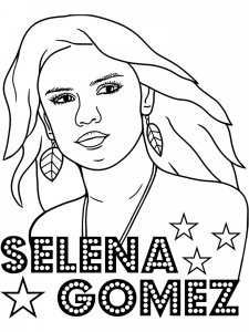 Selena Gomez coloring page 13 - Free printable