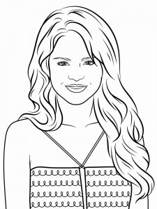 Selena Gomez coloring page 2 - Free printable
