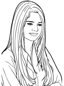 Selena Gomez coloring page 3 - Free printable