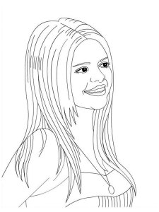 Selena Gomez coloring page 5 - Free printable
