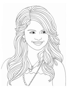 Selena Gomez coloring page 9 - Free printable