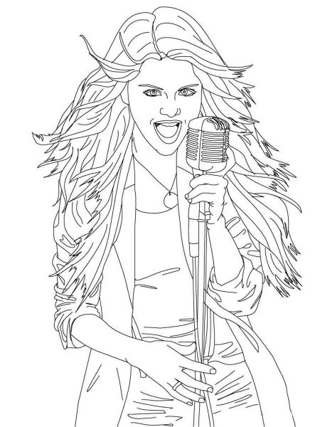 Selena Gomez coloring pages