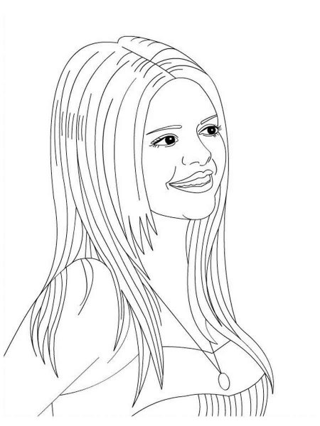 Selena Gomez coloring pages