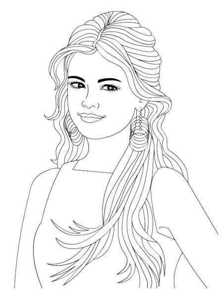 Selena Gomez coloring pages