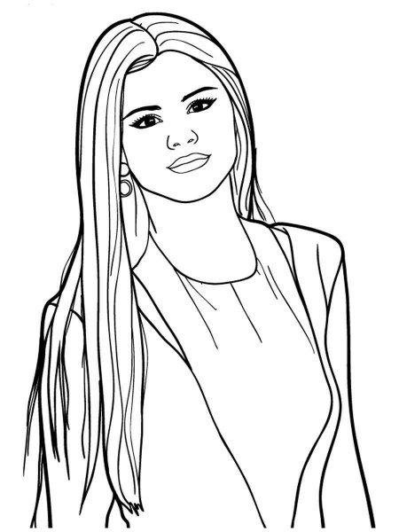 Selena Gomez coloring pages