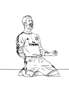 Sergio Ramos coloring page 1 - Free printable