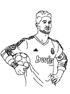 Sergio Ramos coloring page 5 - Free printable