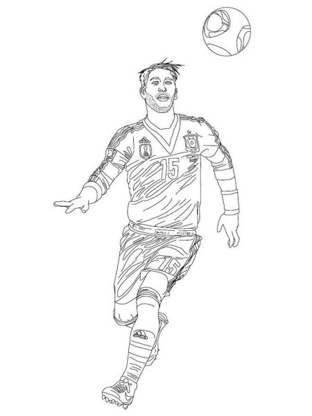 Sergio Ramos Coloring Pages