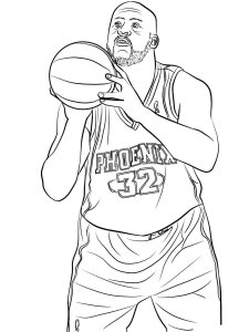 Shaquille O`Neal coloring page 1 - Free printable