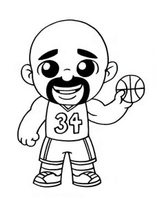 Shaquille O`Neal coloring page 3 - Free printable