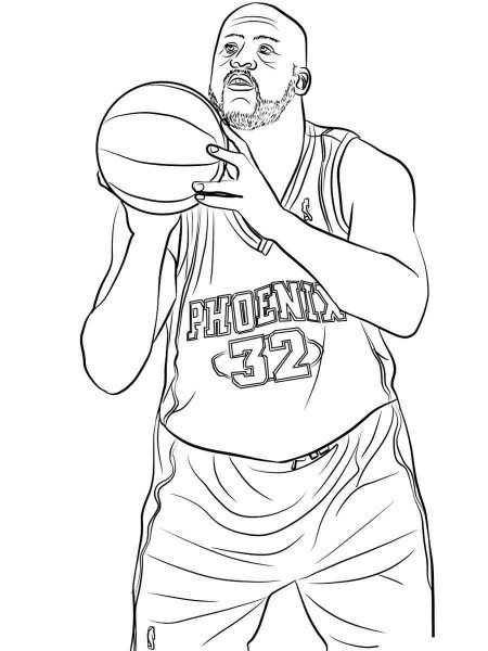Shaquille O'Neal coloring pages