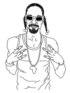 Snoop Dogg coloring page 4 - Free printable