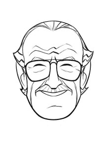 Stan Lee coloring page 1 - Free printable