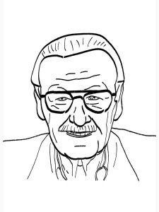 Stan Lee coloring page 2 - Free printable