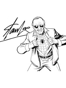 Stan Lee coloring page 4