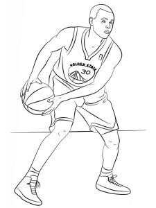 Stephen Curry coloring page 3 - Free printable