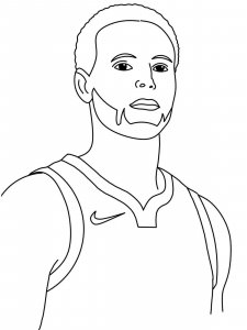Stephen Curry coloring page 4 - Free printable