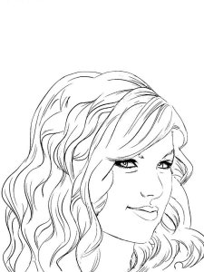 Taylor Swift coloring page 10 - Free printable