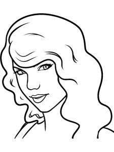 Taylor Swift coloring page 13 - Free printable