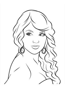 Taylor Swift coloring page 14 - Free printable