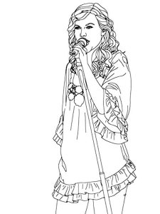 Taylor Swift coloring page 15 - Free printable