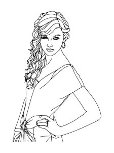 Taylor Swift coloring page 16 - Free printable