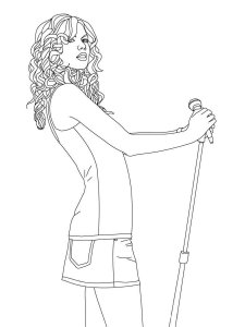 Taylor Swift coloring page 8 - Free printable