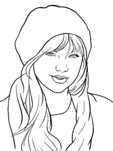 Taylor Swift coloring page 9 - Free printable