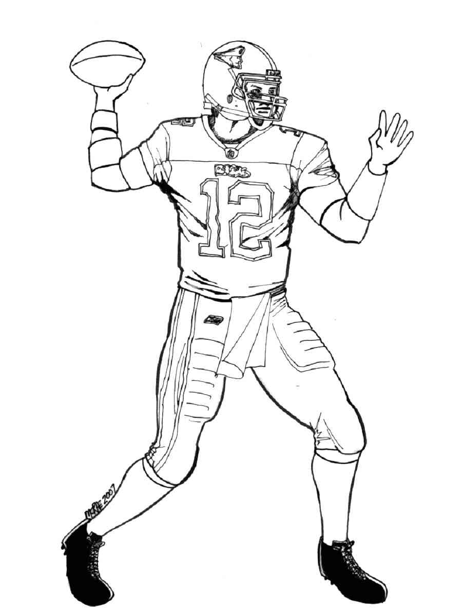 tom brady coloring pages