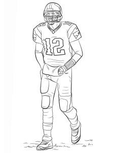 Tom Brady coloring page 2 - Free printable