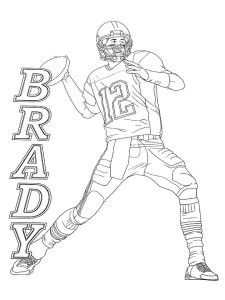 Tom Brady coloring page 4 - Free printable