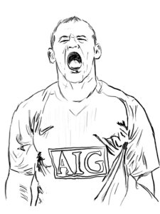Wayne Rooney coloring page 4 - Free printable