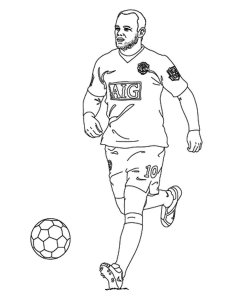 Wayne Rooney coloring page 5 - Free printable
