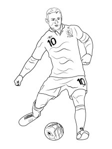 Wayne Rooney coloring page 6 - Free printable