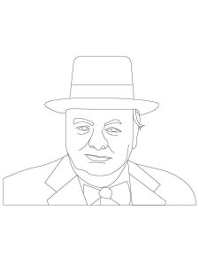 Winston Churchill coloring page 5 - Free printable