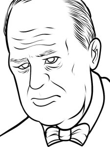 Winston Churchill coloring page 7 - Free printable