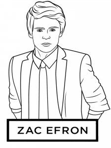 Zac Efron coloring page 4 - Free printable
