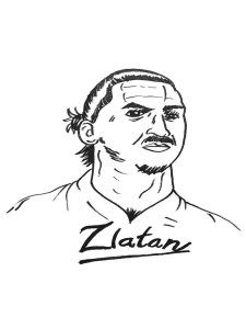 Zlatan Ibrahimovic coloring page 1 - Free printable