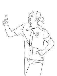 Zlatan Ibrahimovic coloring page 2 - Free printable