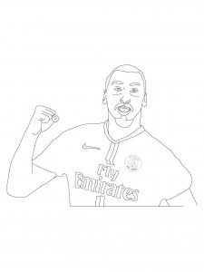 Zlatan Ibrahimovic coloring page 4 - Free printable